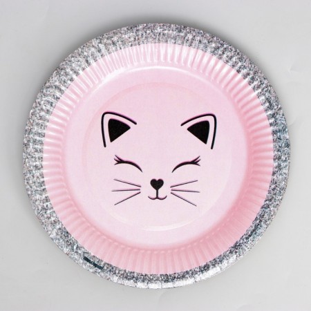 A set of paper dishes is a disposable cat "-5