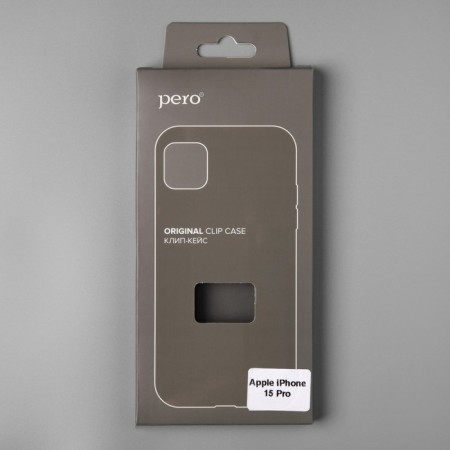 Pero cover for Apple iPhone 15 Pro, silicone, transparent, reinforced-3