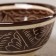 PIALA RISHTAN CIRAMICA "Patterns", 8.5 cm, small cognac, brown