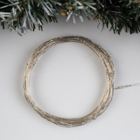 Garland "thread" 10 m dew, IP20, silver thread, 100 LED, glow of multi (RGB), overflows, 12 V-1