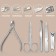 Manicure set, 5 items, in case, black color