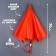 Walking umbrella semi -automatic d = 90cm, red color