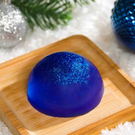 Handmade soap "New Year" perfumed, blue, 50 g-2