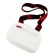 Female bag, artificial leather, white/red 21x7x14 cm