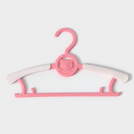 Hangers - clothes for clothes children's shares "Bear", 28 × 16 cm, 5 pcs, pink color-2
