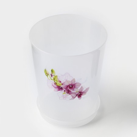Pot for orchids with a pallet, 3.5 l, the color is transparent-2