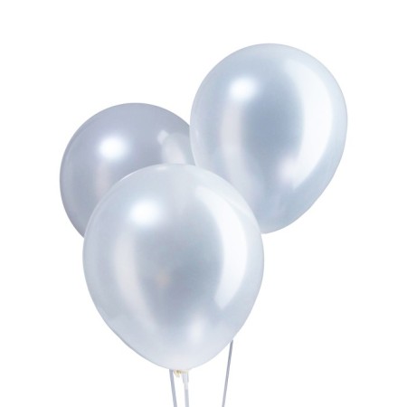 Latex ball 12 ", metal, set 100 pcs., White color-1
