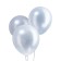 Latex ball 12 ", metal, set 100 pcs., White color