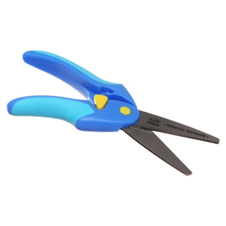 Baby scissors 16 cm, multi-blows "Raccoon Adventures", blue, auto-smoking, euro suspension-2
