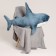 Shark soft toy with blanket, 100 cm