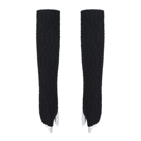 Female mittens, black color