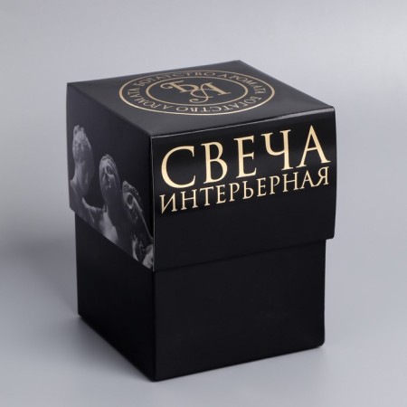 Figure candle in a gift box "Lovers", 12 cm, white-6