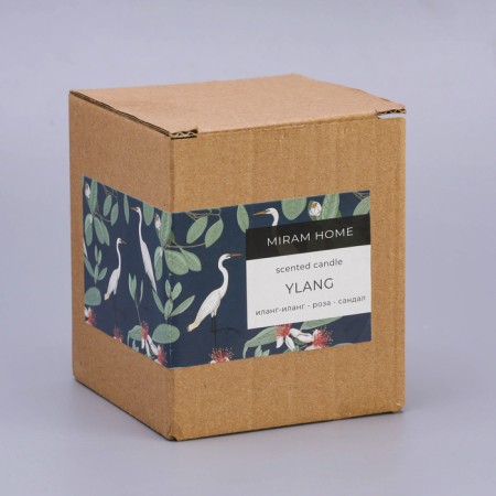 Aromatic candle in the glass "Ylang", a sandal and rose tree, 200 g-6