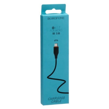 Cable Borofone BX17, Micro USB - USB, 2.4 A, 1 m, black-2