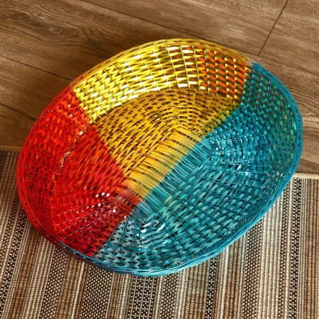 Basket for fruit "Zulfia" aluminum, 50x43x8 cm