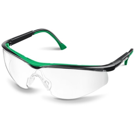 Protective glasses Kraftool Basic 110317, open type, anti -recovery, transparent