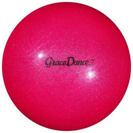 The ball for rhythmic gymnastics Grace Dance, D = 18.5 cm, pink color with brilliance-2