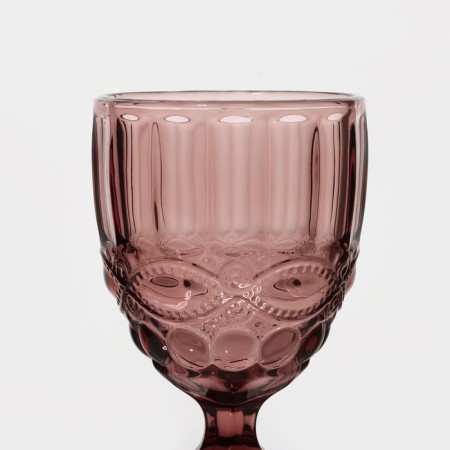 Magistro La-Channel's wine glasses, 250 ml, 9 × 17 cm, 6 pcs., Glass, pink-3