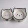 Ceramic bowl "Family" 40/60 ml double 19 x 10.5 x 3.5 cm, white-hourly