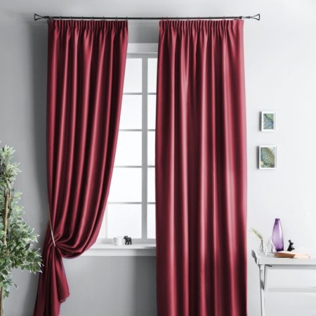 Set of curtains "Blackwood", size 2x140x270 cm, burgundy color