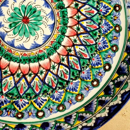 Largan Rishtan ceramics "Patterns", 36 cm, blue-4