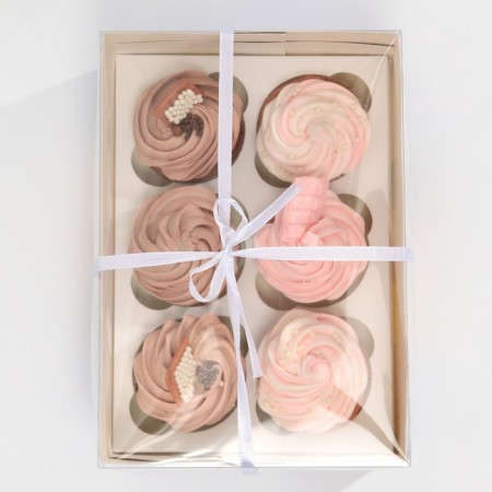 Capcake box, confectionery packaging, 6 cells “Love yourself”, 23 x 16 x 10 cm-3