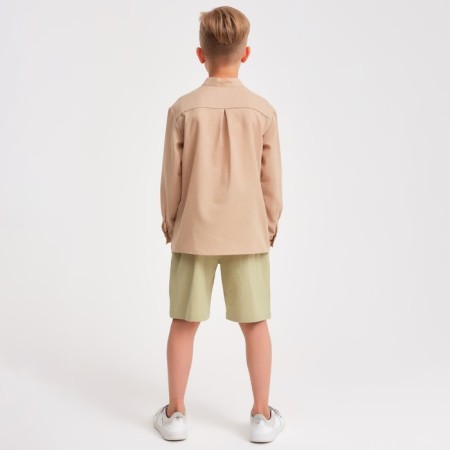 Burmuda shorts Minaku: Cotton Collection Color Green, Height 152-2