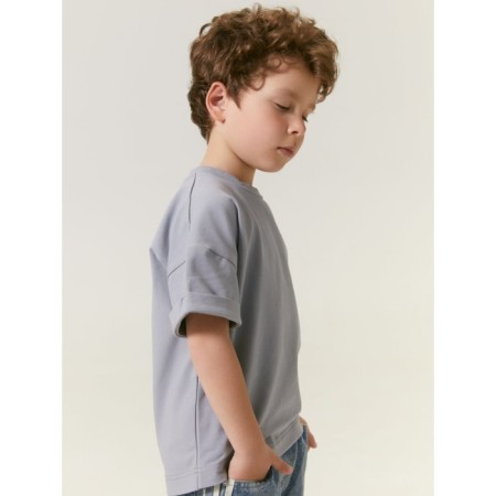 T -shirt Children's Amarobaby Stripe, height 128 cm, gray color-9