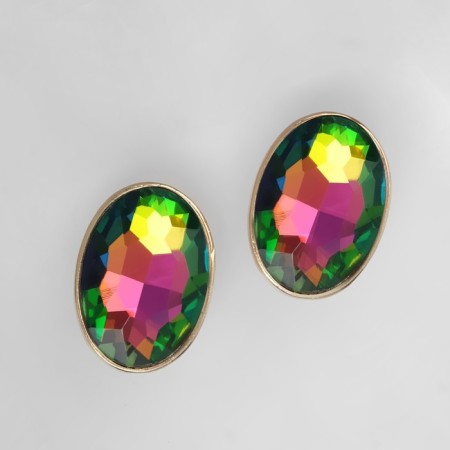 Clips "Party" ovala, gasoline color in gold-4