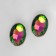Clips "Party" ovala, gasoline color in gold