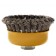 Denzel Ushm brush, 100 mm, M14, cup, twisted stainless steel. wire 0.5 mm