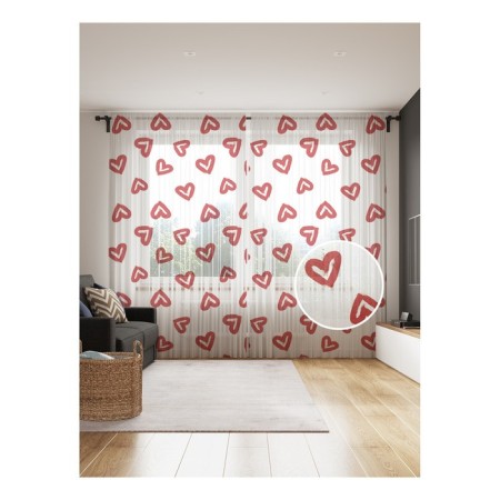Photo "Drawn Hearts", size 145x265 cm, 2 pcs