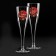New Year's set of plastic glasses for champagne “Happy New Year”, Red, 150 ml