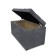 Puff with a lid and weighting, 800 × 400 × 420 mm, Dakota velor, Grey color