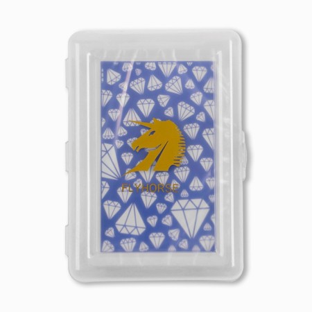 Plastic Plastic Flyhorse cards, 54 pcs, 23 μm, blue, 5.6 x 8.6 cm-2
