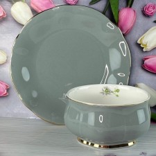 Set of salad bowls and plates Lenardi Multicolor, 12 pcs