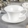 Tea steam porcelain Wilmax, 2 items: a cup 330 ml, a saucer, white color