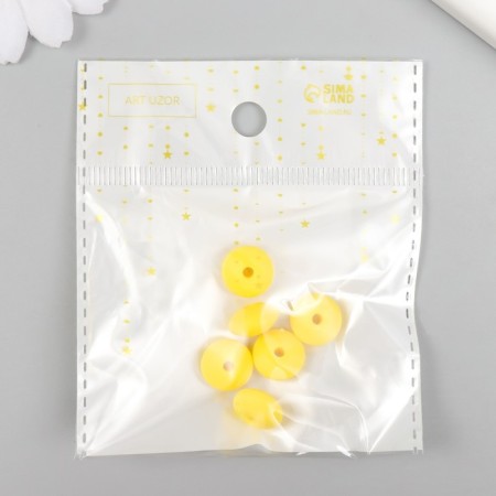 Busina silicone "flattened" bright yellow d = 1.2 cm-2
