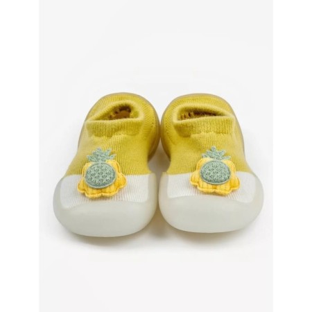 Boots-knees children's first step pure toys with a breathing sole, size 23, yellow color