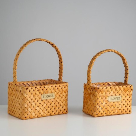 A set of wicker baskets, sequoia, 23x14.5x13.5/31 cm, 20x11.5x13/28 cm, 2 pcs.