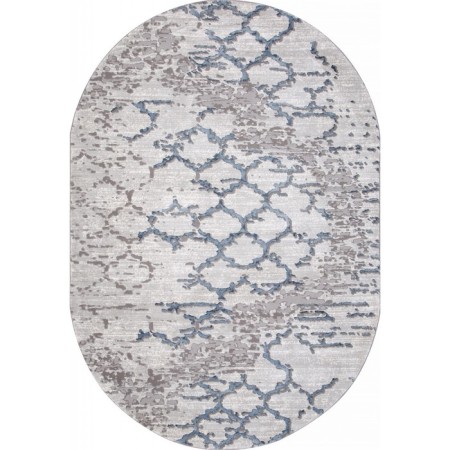 Oval Carbon Karmen Hali Armina, size 160x230 cm, color Blue/Blue