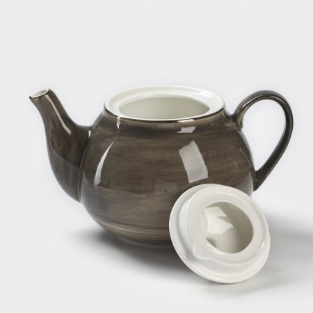 Kettle porcelain tender, Milky Way, 900 ml, gray color.-2