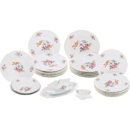 Dining set 6/24 BERNADOTTE, Decor "Meissen Bouquet", 24 subjects