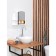 Cabinet for a bathroom with a mirror "Orion", snow-white color