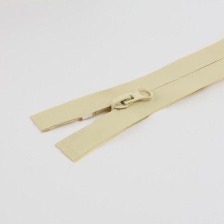 Lightning "Spiral", No. 7, detachable, waterproof, automatic lock, 50 cm, sand color-1