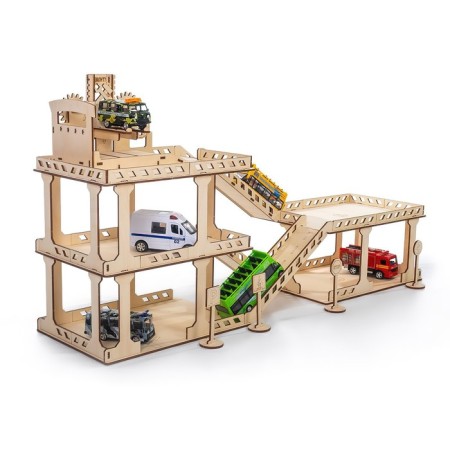 Wooden designer "Parking with car service"