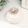 Coramics box "Circle with rhinestones and pearls" 7.7x7.7x6 cm