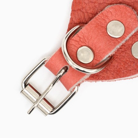The muzzle adjustable from soft leather, size No. 5, DN 7-11 cm, ohm 25-28 cm, brown-4