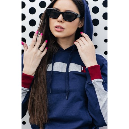 Female ishomine is a suit, size 50, dark blue color-10