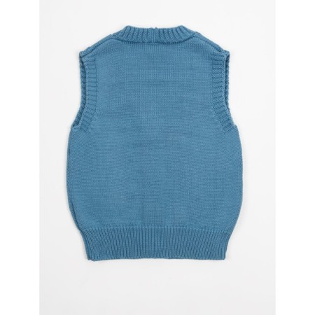 Vest for girl Knit Mild, height 122 cm, blue color-8